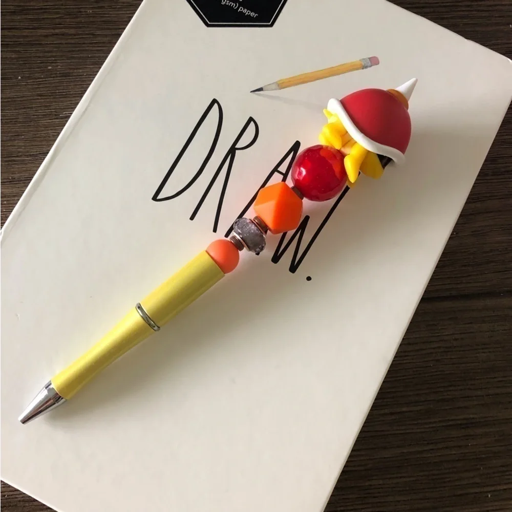 Super Mario Brothers: Spike Shell Turtle handmade beaded pen